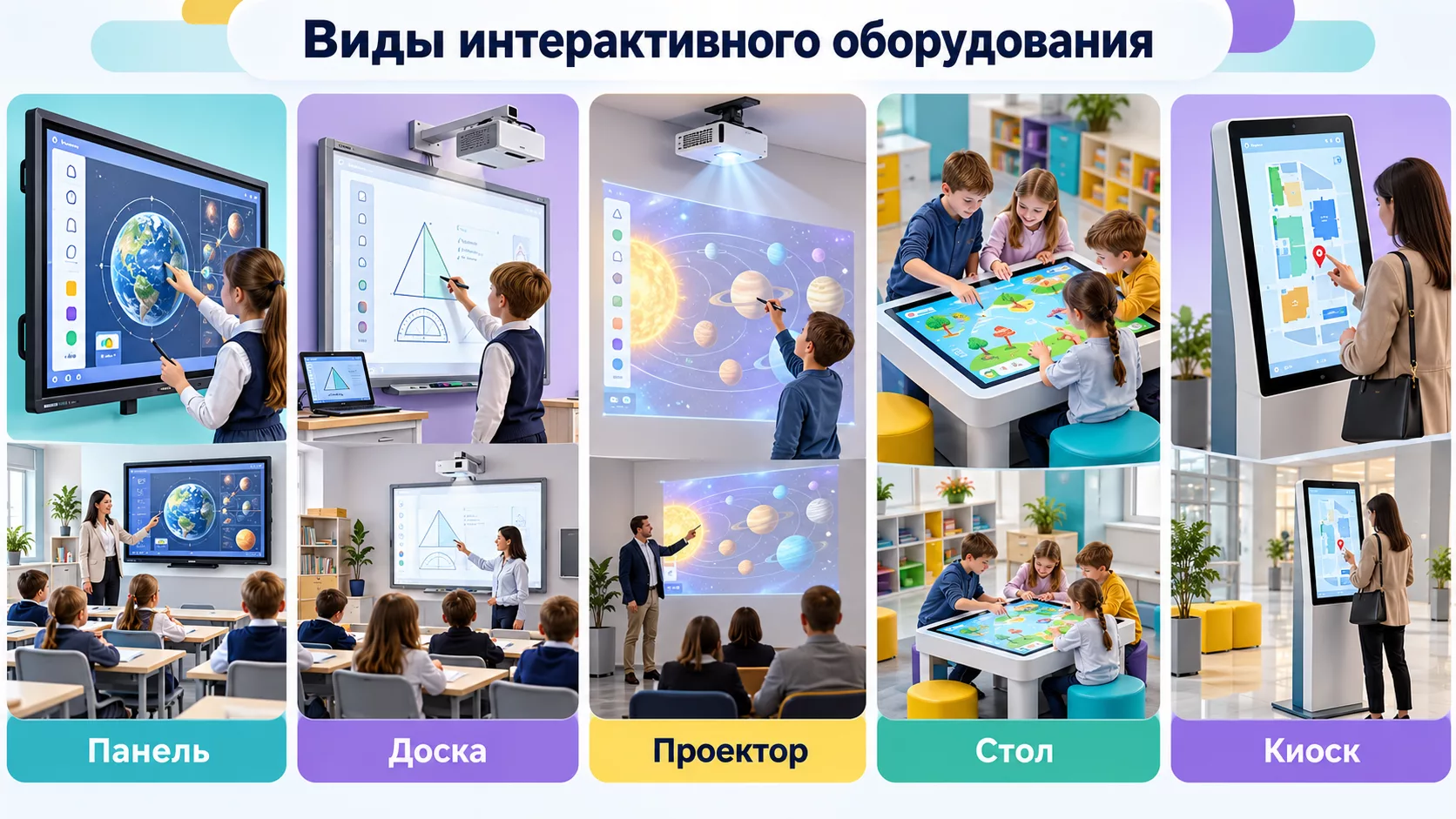 Сравнение проектора и интерактивной панели в учебном классе